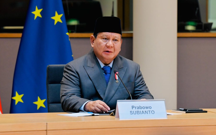 Presiden Republik Indonesia, Prabowo Subianto, melakukan pertemuan bilateral dengan Presiden Dewan Eropa, António Costa, pada Minggu, 13 Juli 2025, di Gedung Europa, Brussel, Belgia. Foto: BPMI Setpres/Laily Rachev