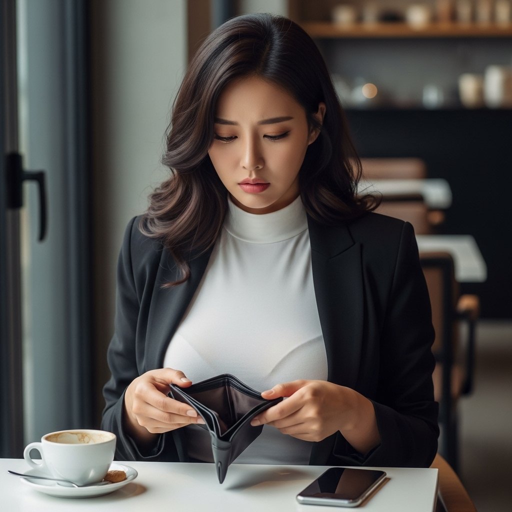 Ilustrasi dompet kosong