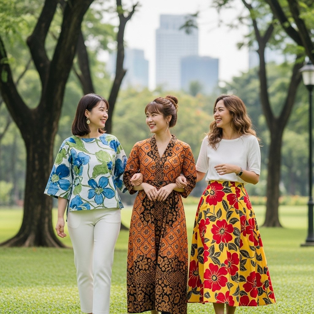 Ilustrasi batik gaul