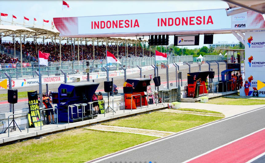 Pertamina Grand Prix of Indonesia 2025 berlangsung di Lombok Tengah, Nusa Tenggara Barat, Minggu (5/10/2025).