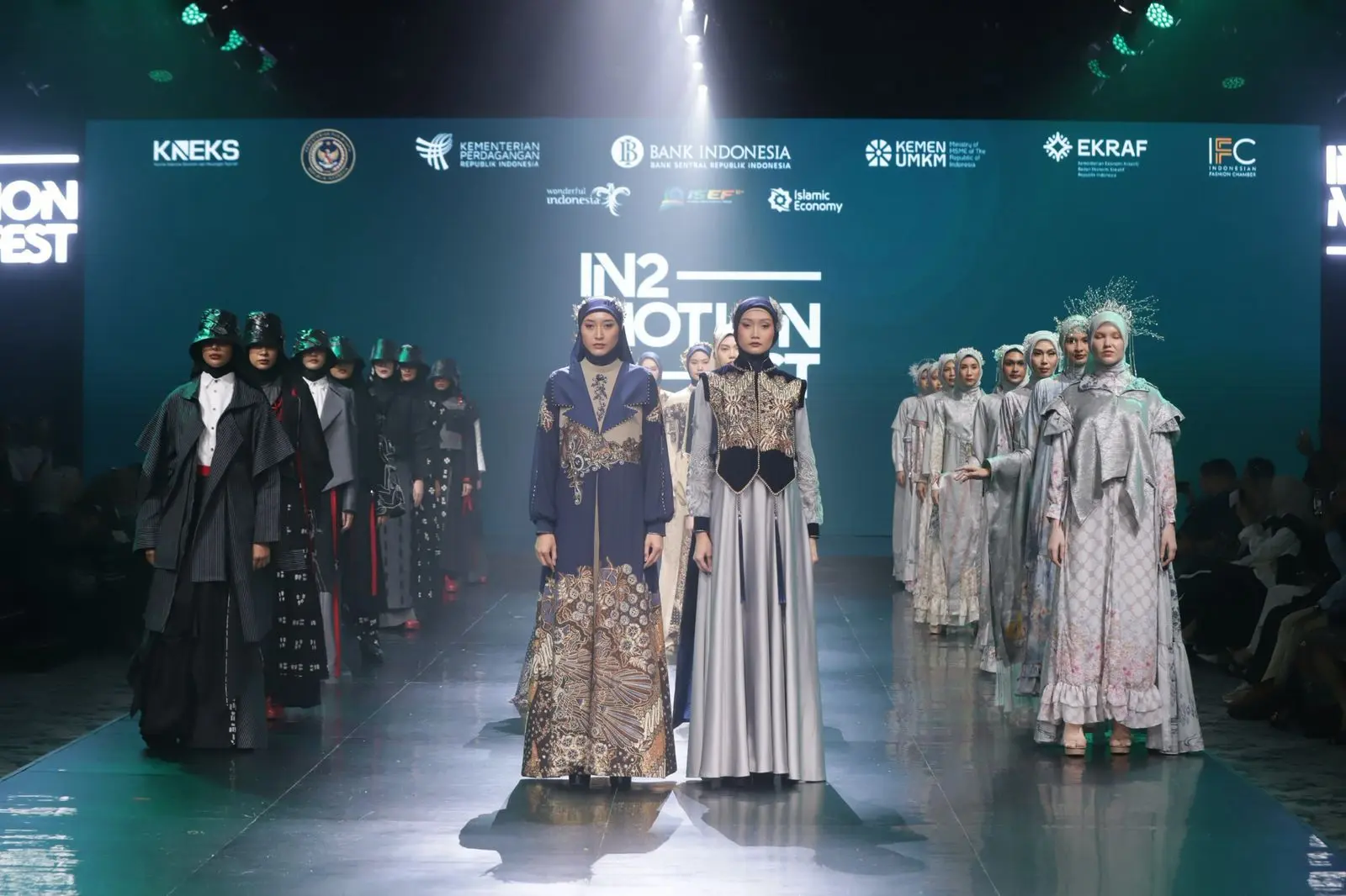 International Modest Fashion Festival (IN2MOTIONFEST) 2025 di JIExpo Kemayoran, Jakarta, Kamis (9/10).