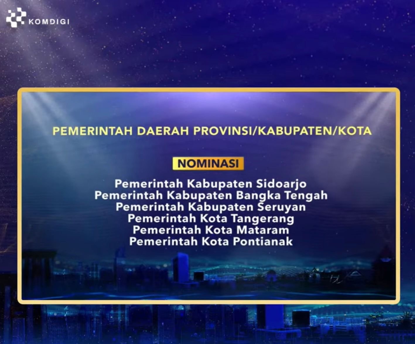 Pengumuman nominasi kategori media sosial Anugerah Media Humas yang digelar Kementerian Komdigi. Foto: Dok. Istimewa