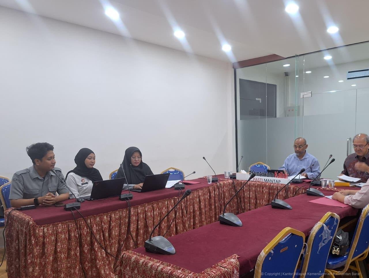 MKNW Kalbar saat rapat dengan Kemenkum Kalbar