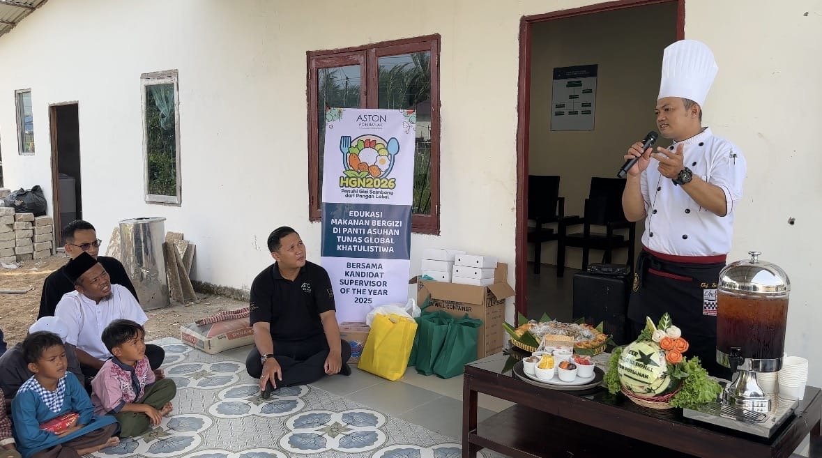 Chef Danu memberikan edukasi tentang makanan bergizi. Foto: Dok. Istimewa