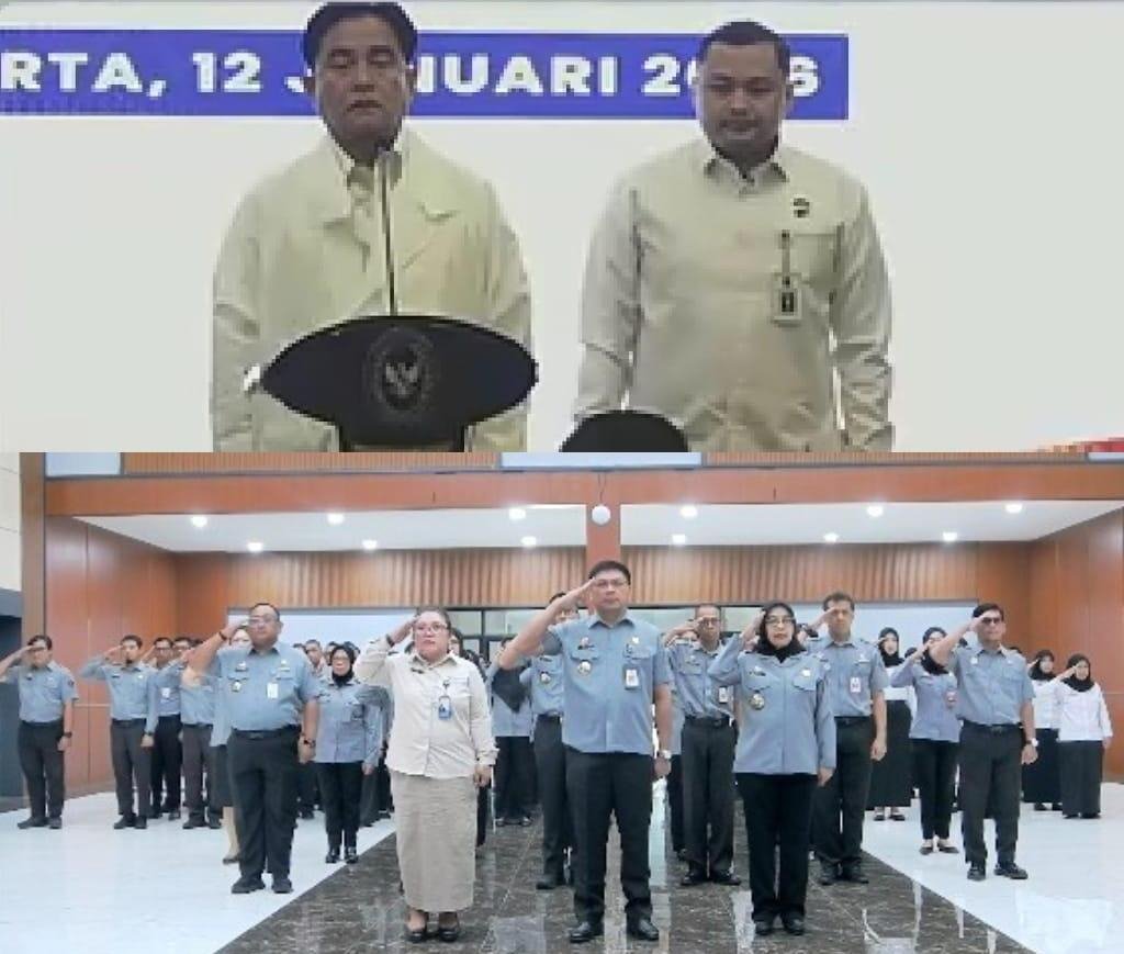 Kanwil Kemenkum Kalbar saat ikuti apel perdana di 2026