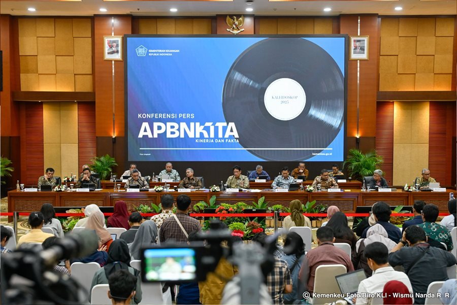 Konferensi pers APBN KiTA yang diselenggarakan di Jakarta pada Kamis (8/1). (Foto Kemenkeu)