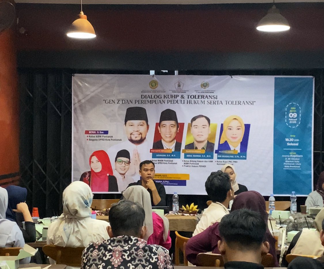 Dialog Gen Z dan Toleransi yang digelar di salah satu coffee shop di Pontianak. Foto: Yulia Ramadhiyanti/klikwartaku