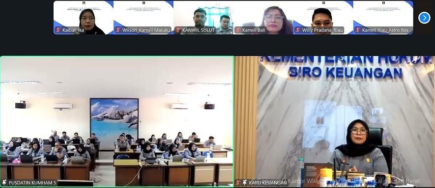 Kemenkum Kalbar saat ikuti rekonsiliasi rekening dan hibah triwulan