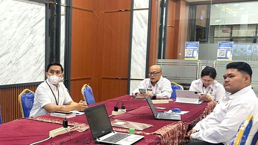 Pemkab Sambas saat koordinasi dengan Kemenkum Kalbar