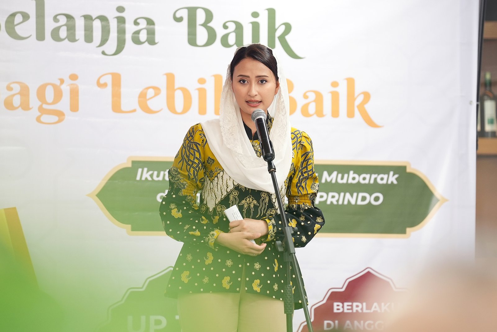 Wamendag Roro saat memberikan sambutan pada Kick-off Ceremony Program Friday Mubarak di Lotte Mart Kuningan City, Jakarta, Jumat (13/2).