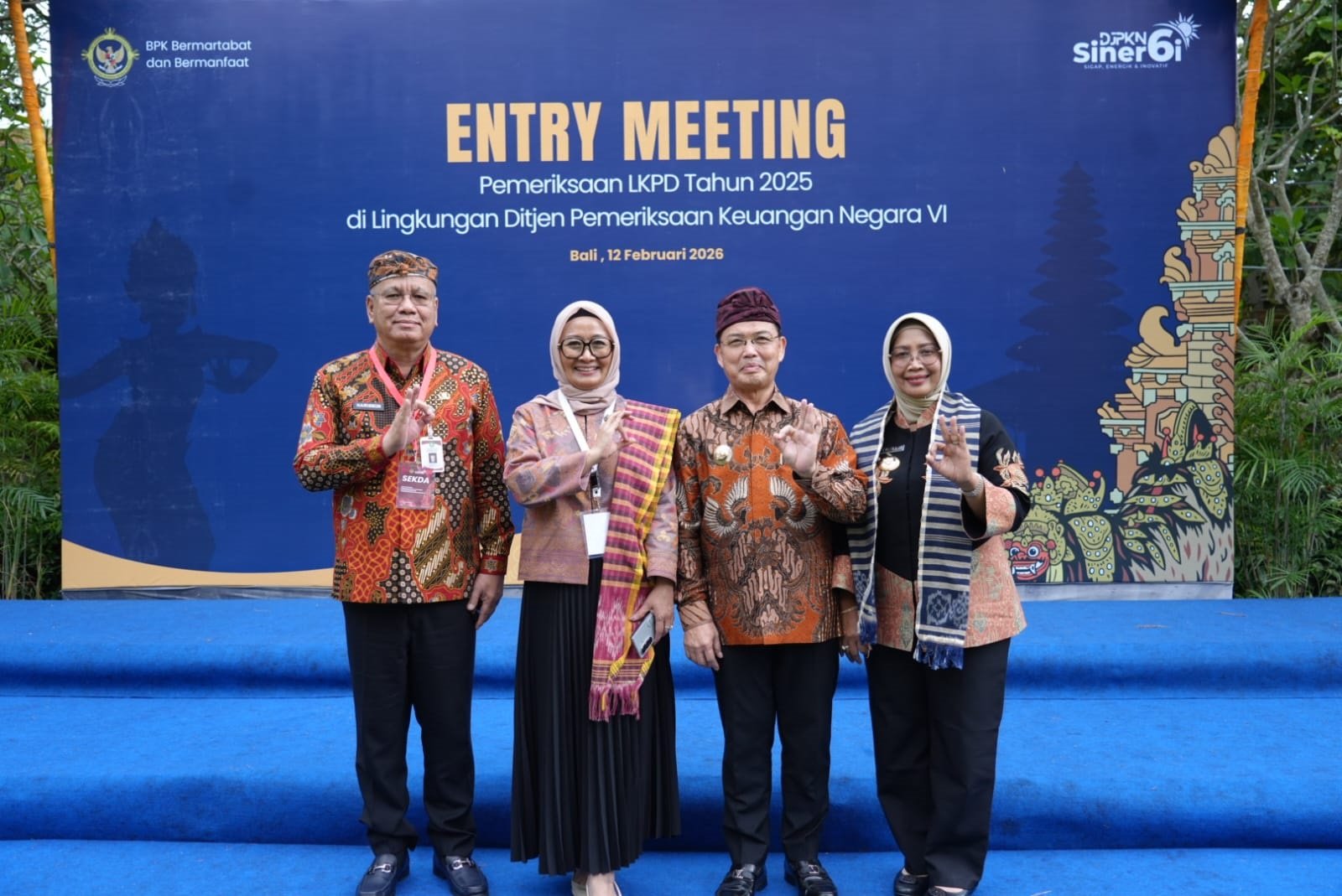 Gubernur Kalimantan Barat, Ria Norsan, menghadiri pertemuan strategis yang diselenggarakan Badan Pemeriksa Keuangan (BPK) RI di Aula Bima BPK Provinsi Bali, Kamis (12/2).