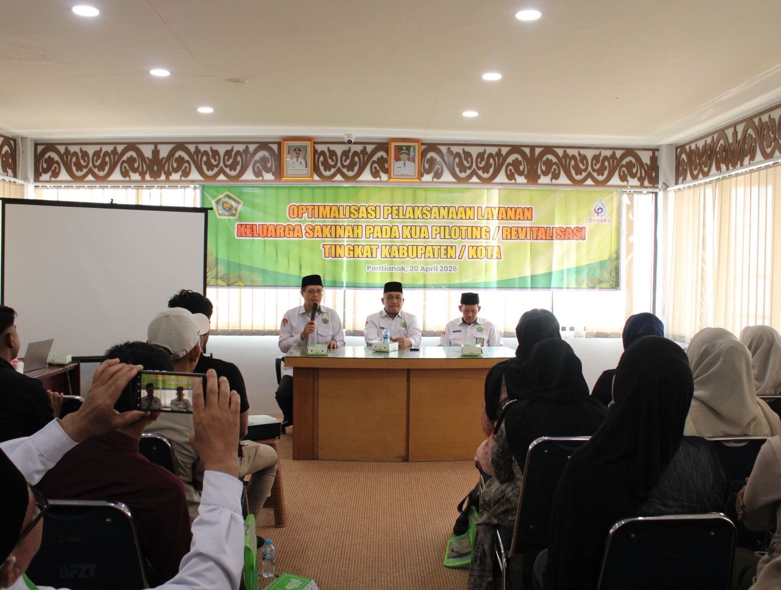 Kakan Kemenag Pontianak saat buka Optimalisasi Layanan Keluarga Sakinah di KUA Pontianak Utara. Foto: Dok. Istimewa
