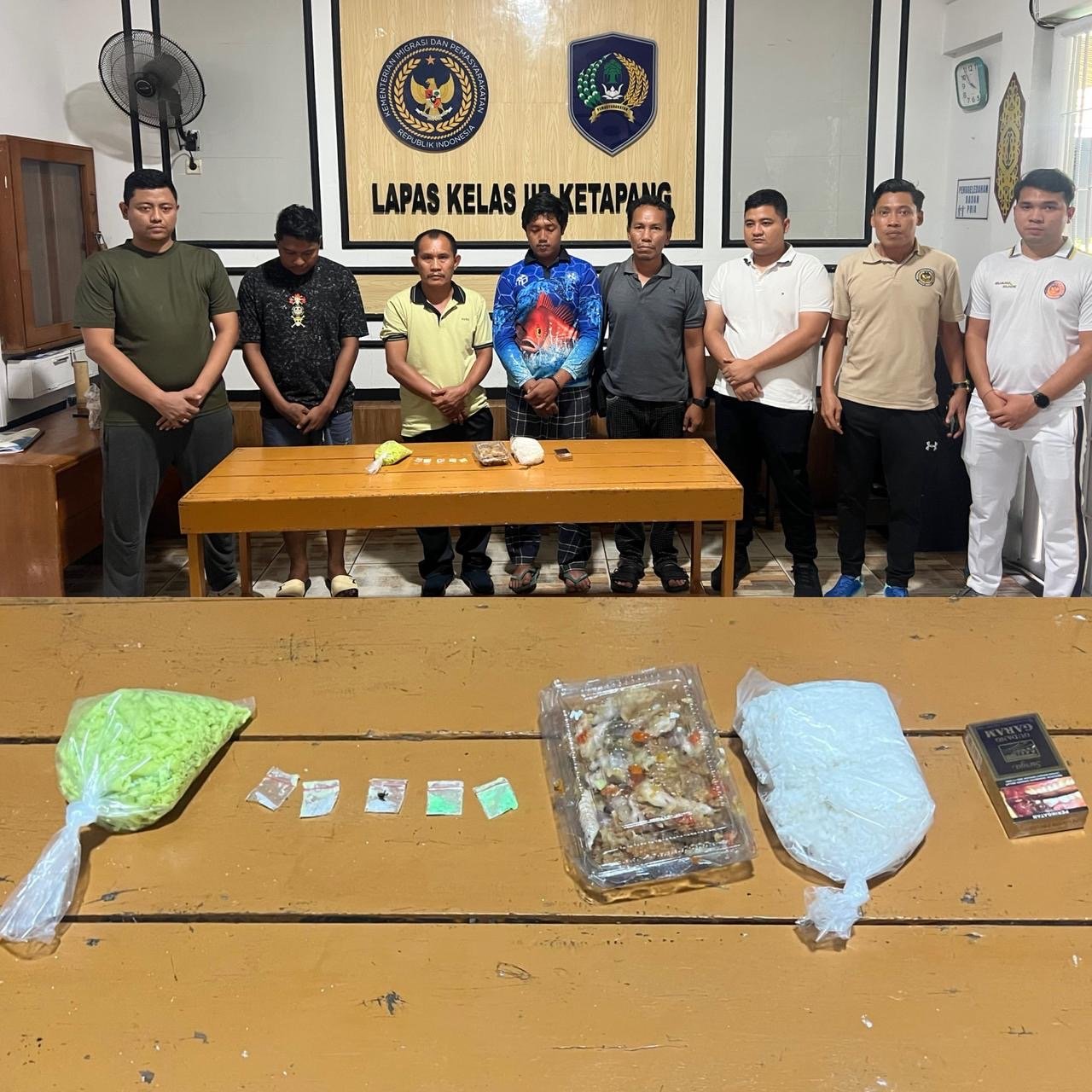 Tersangka bersama barang bukti sabtu. Foto: Dok. Istimewa