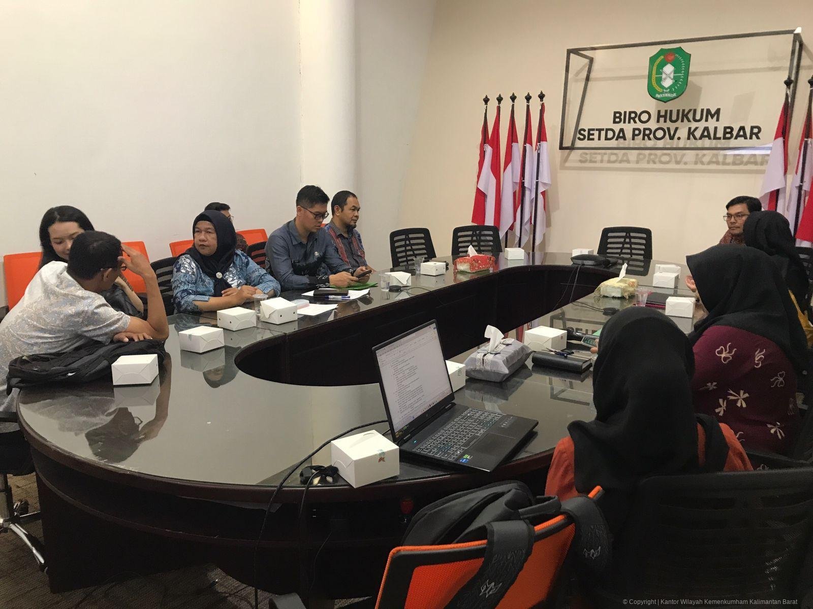 Kanwil Kemenkum Kalbar saat koordinasi dengan Pemkot Pontianak