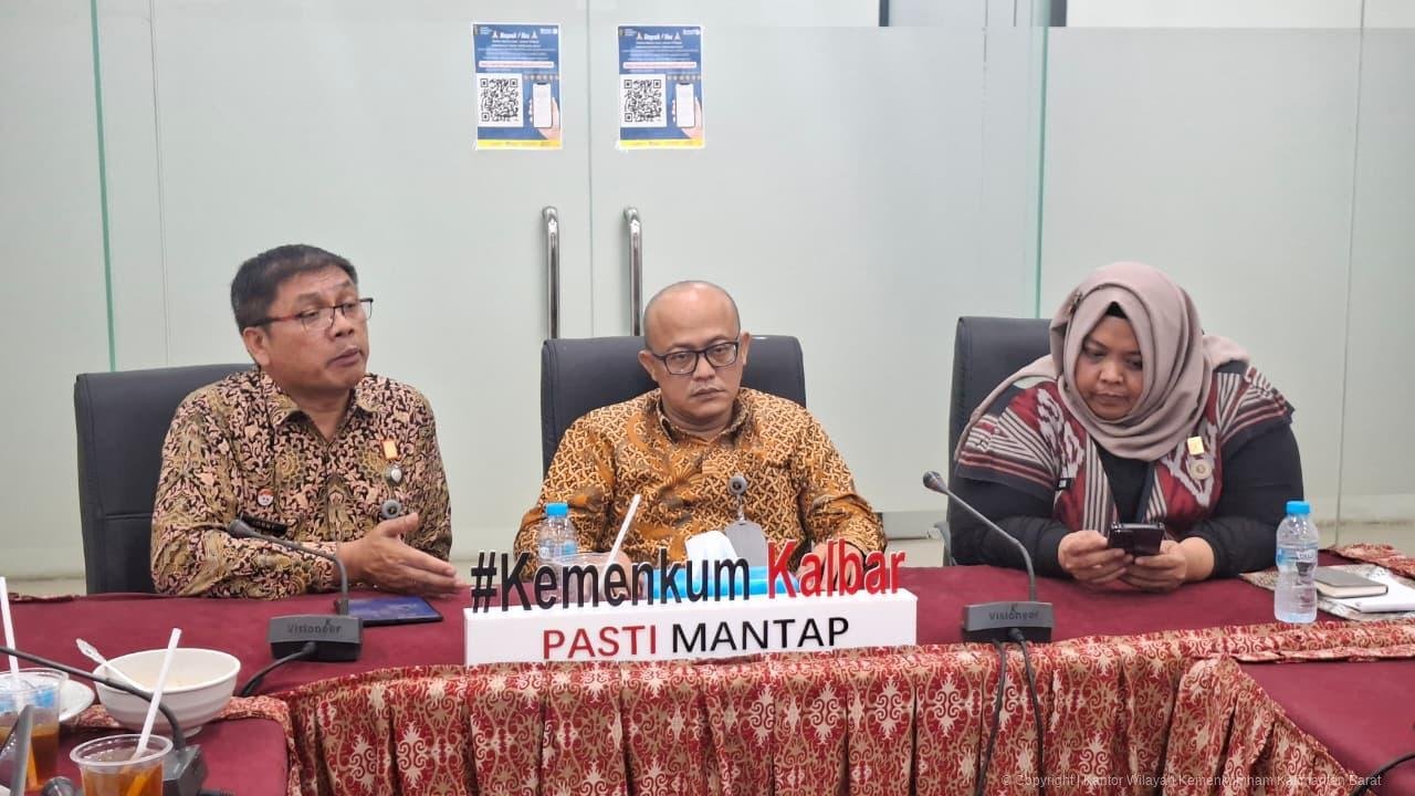 Kanwil Kemenkum Kalbar saat lakukan koordinasi