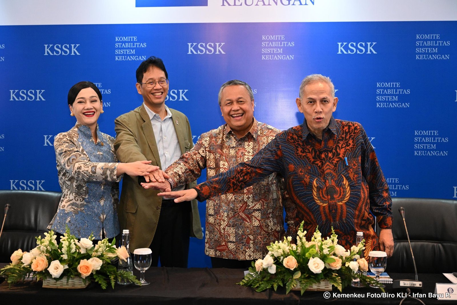 Konferensi Pers Komite Stabilitas Sistem Keuangan (KSSK) pada Kamis (7/5).
