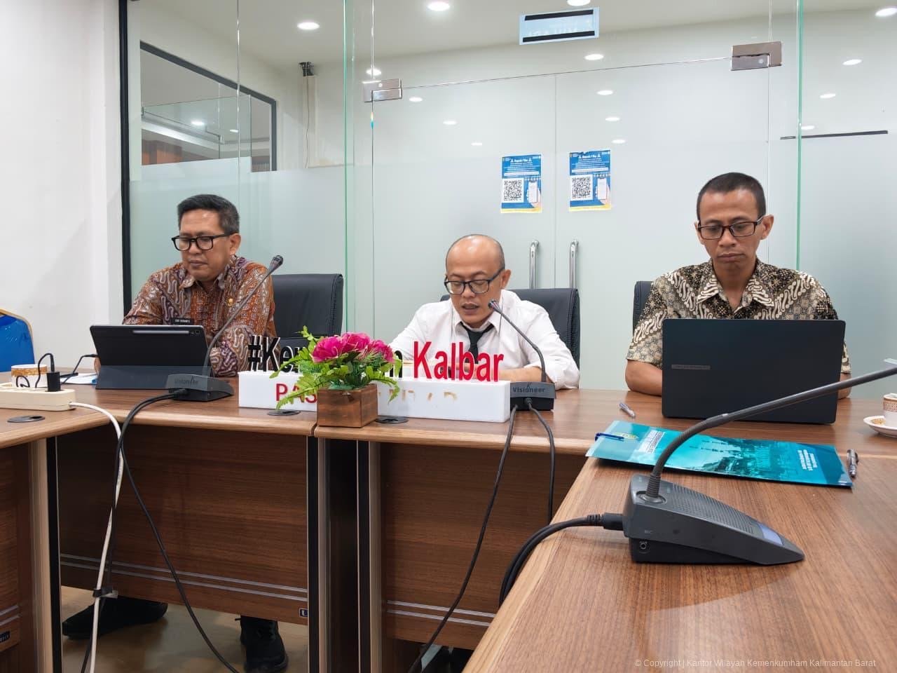 Kemenkum Kalbar saat koordinasi dengan Pemkot Singkawang