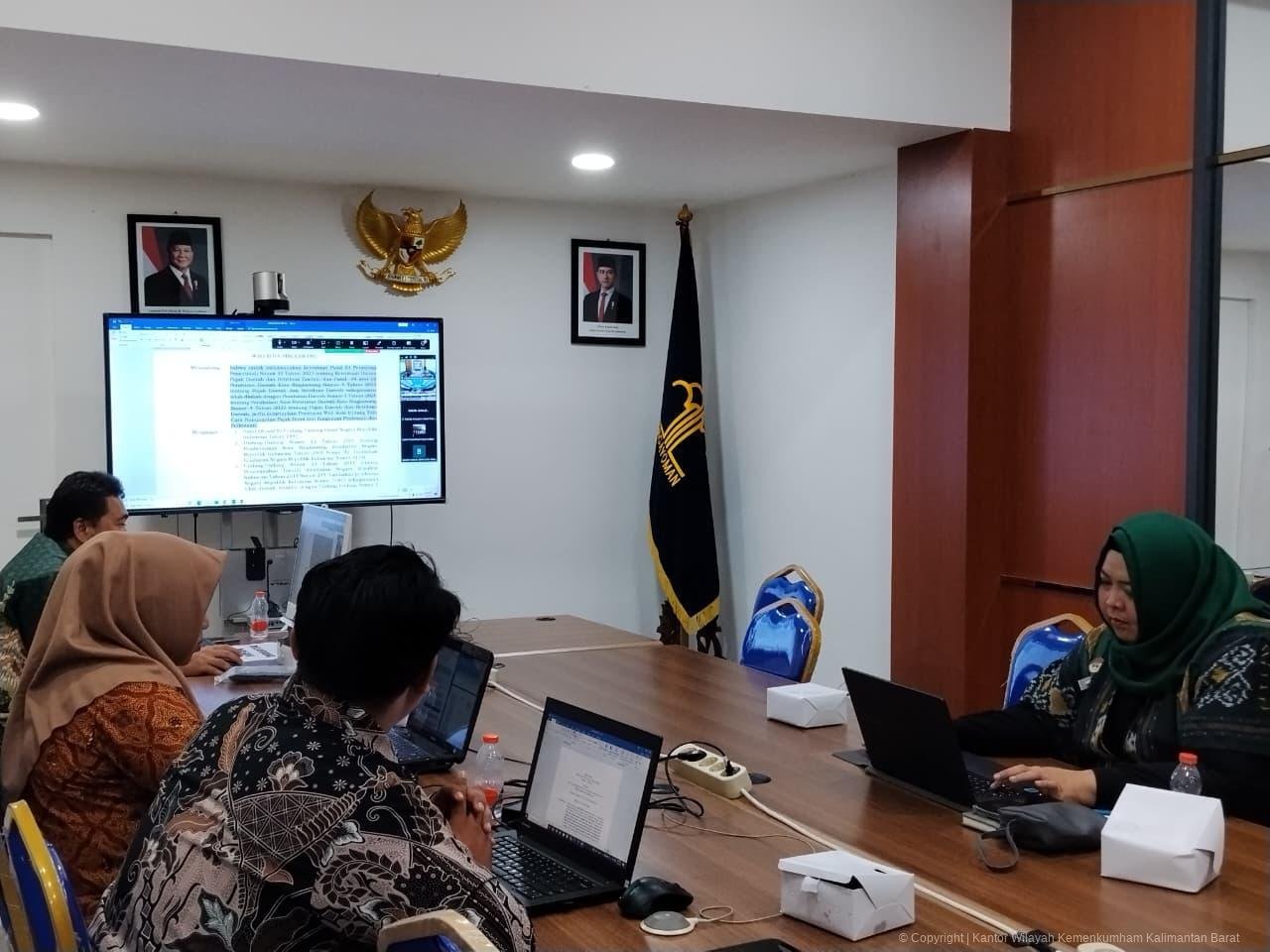 Kemenkum Kalbar saat koordinasi dengan Pemkot Singkawang