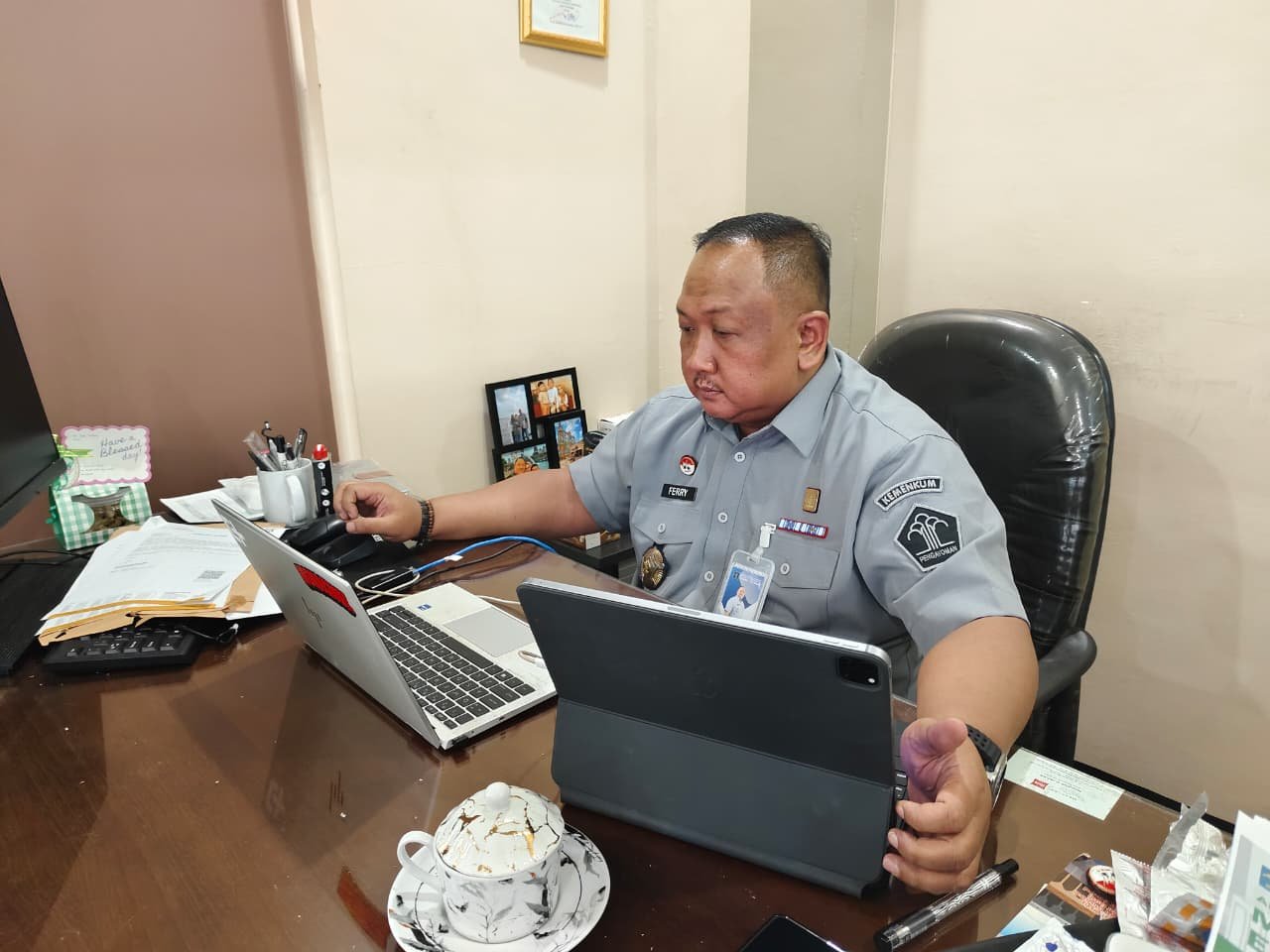 Kemenkum Kalbar saat lakukan wawancara MagangHub Angkatan II