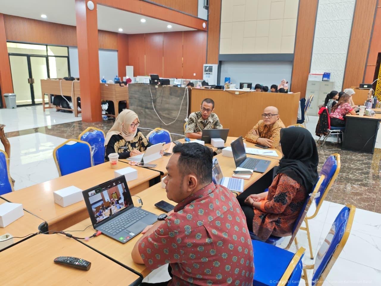 Pemkab Kapuas Hulu saat koordinasi dengan Kemenkum Kalbar