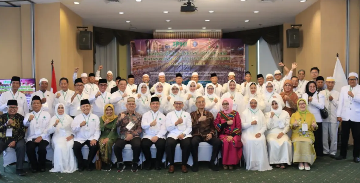 Ketua Pengurus Wilayah Ikatan Persaudaraan Haji Indonesia (PW IPHI) Provinsi Kalimantan Barat, Ria Norsan menghadiri Rapat Kerja Nasional (Rakernas) IPHI Tahun 2026. (Adpim Pemprov Kalbar)