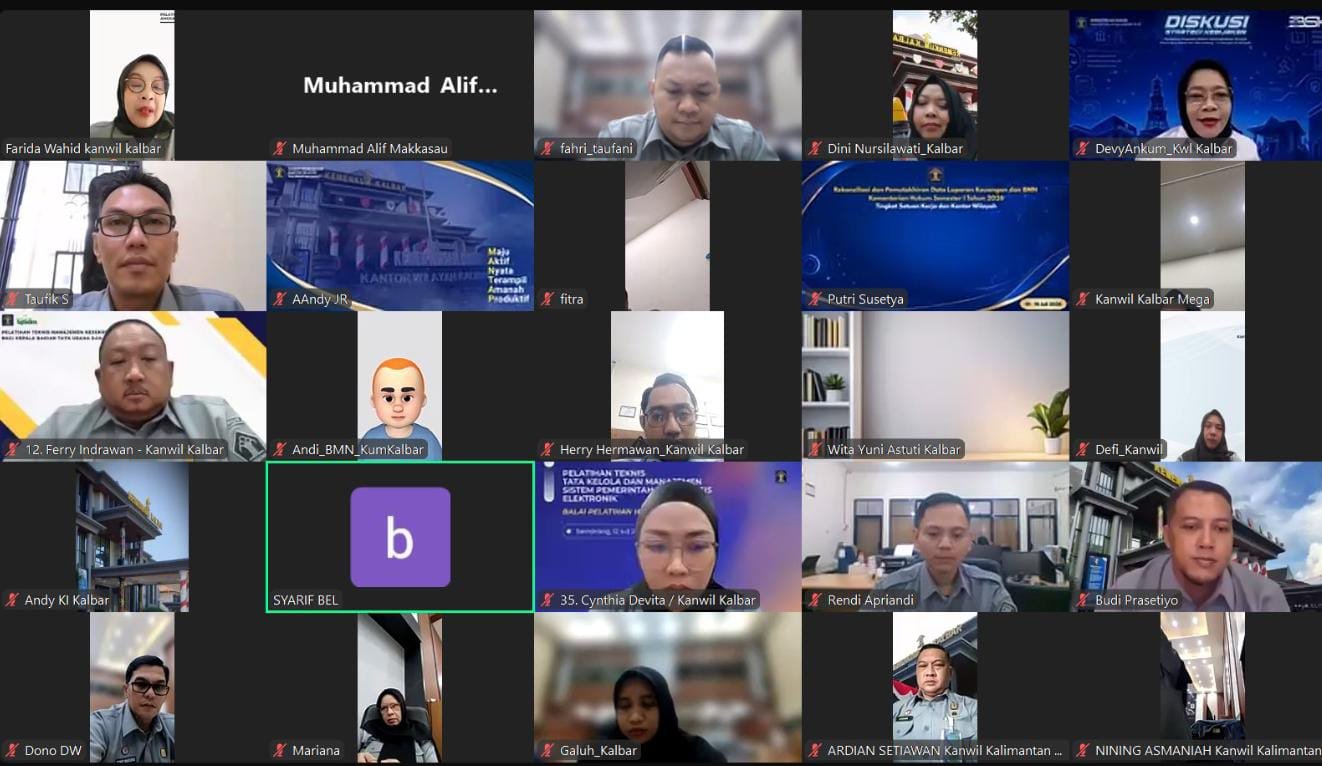 Apel virtual yang digelar Kemenkum Kalbar