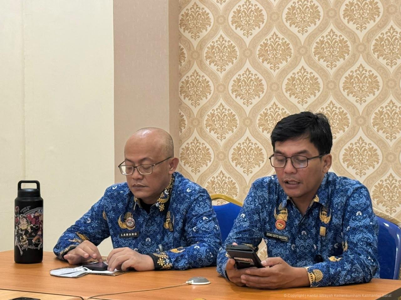 Kemenkum Kalbar saat koordinasi dengan Pemkab Sekadau